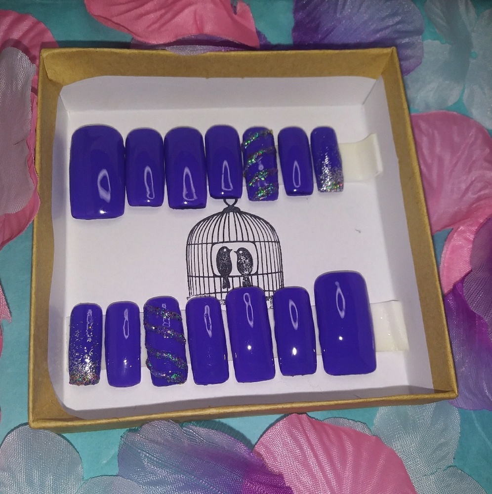 Reusable Press On Nails Ultraviolet Unicorn Gel - Picture 3 of 6